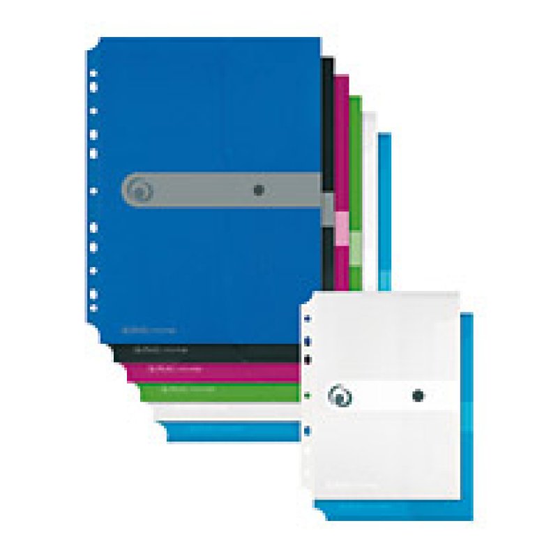 Herlitz 11293826 fichier Polypropylène (PP) Bleu, Transparent A5