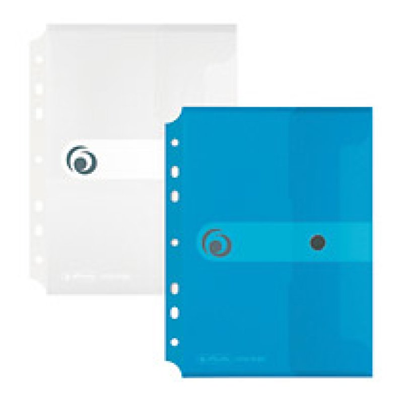 Herlitz 11293826 fichier Polypropylène (PP) Bleu, Transparent A5