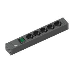 Bachmann 420.0013 power extension 2 m 5 AC outlet(s) Indoor Black
