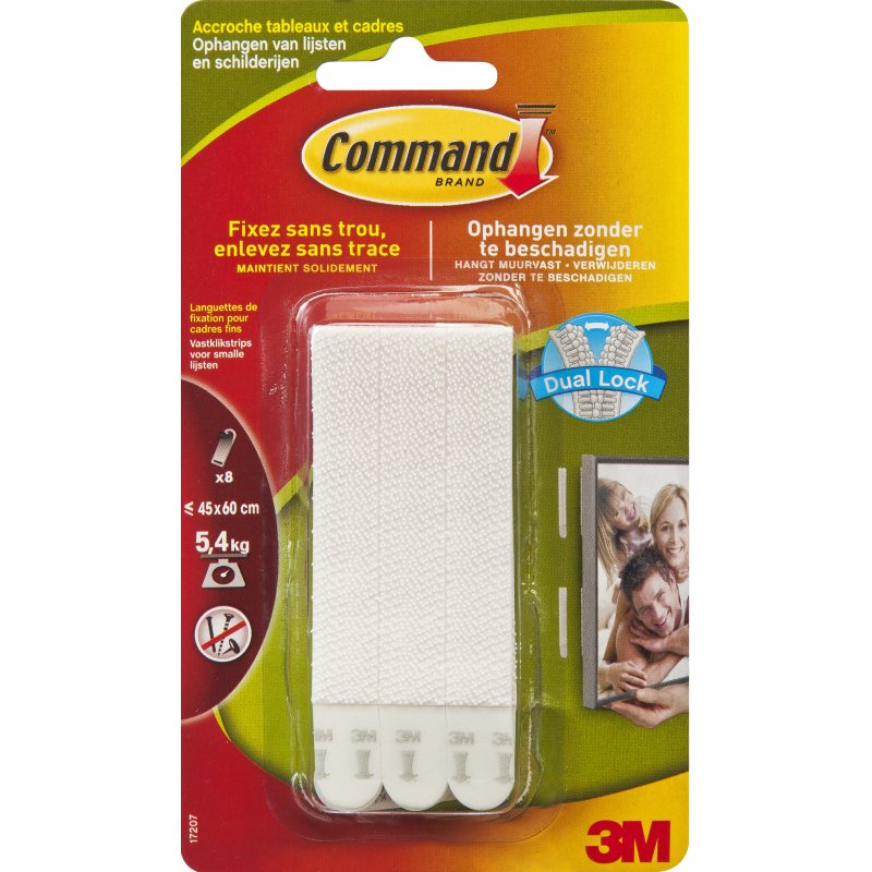 3M Command Languettes Accroches Tableaux Blanches Small