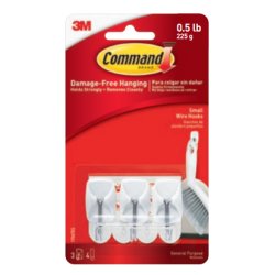 3M Command Crochet avec pointe en métal, blanc, taille: S