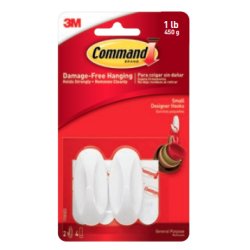 3M 17082FGN home storage hook Indoor Universal hook White 2 pc(s)