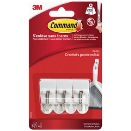 3M Command Crochet avec pointe en métal, blanc, taille: M