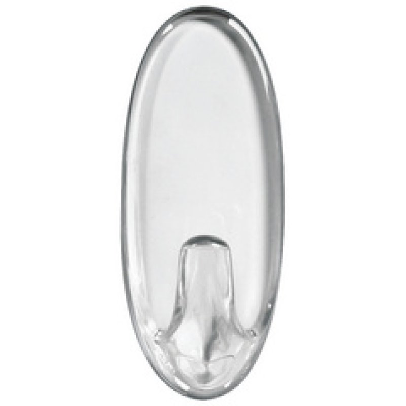 3M Command Crochet, oval, plastique, transparent, taille: M