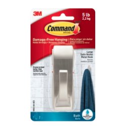3M Command Crochet pour salle de bain métal "Modern", argent