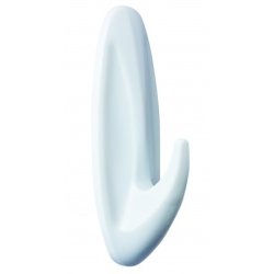 3M Command Crochet pour salle de bain design, blanc