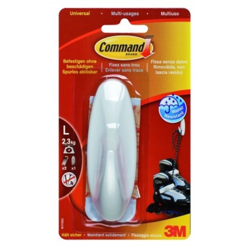 3M W17083 crochet pour rangement à usage domestique Blanc 1 pièce(s)