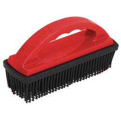 IWH Brosse en caoutchouc pour poils d'animaux, rouge