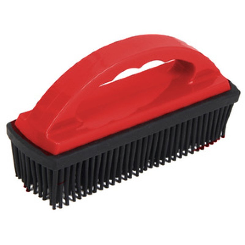 IWH Brosse en caoutchouc pour poils d'animaux, rouge