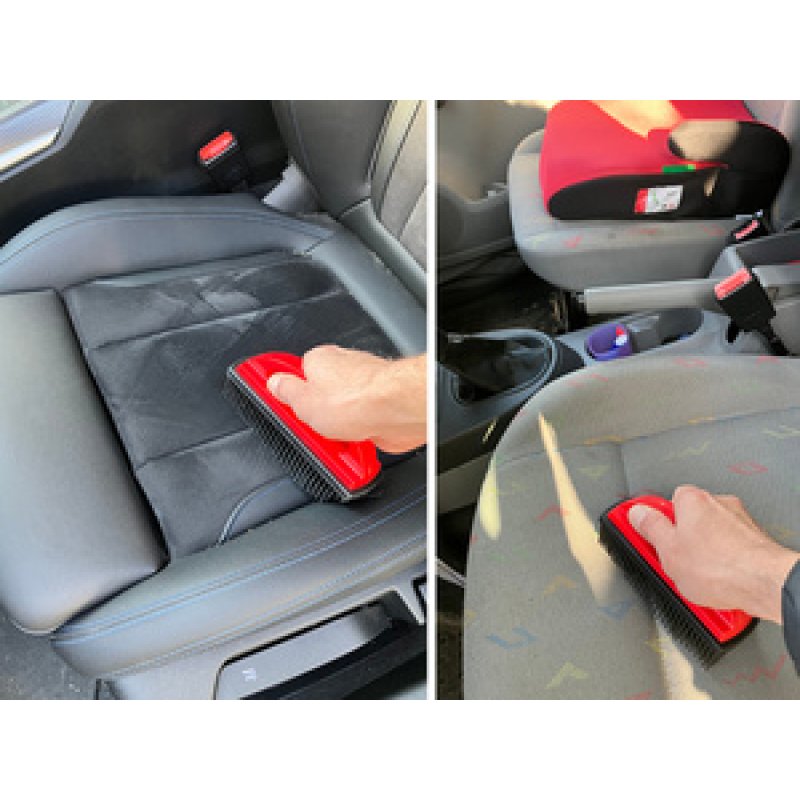 IWH Brosse en caoutchouc pour poils d'animaux, rouge