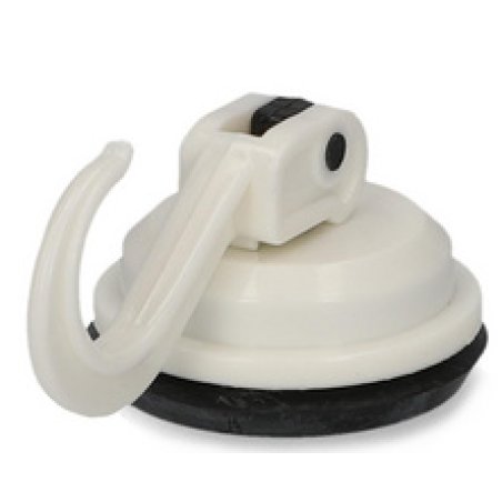 cartrend Crochet à ventouse, capacité de charge: 2 kg, blanc