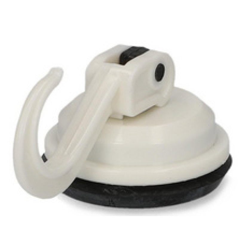 cartrend Crochet à ventouse, capacité de charge: 6 kg, blanc