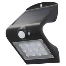 uniTEC Lampe solaire murale LED à détecteur de présence,noir