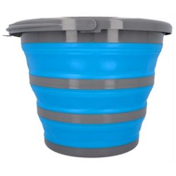 cartrend Seau, pliable, rond, 10 litres, gris/bleu