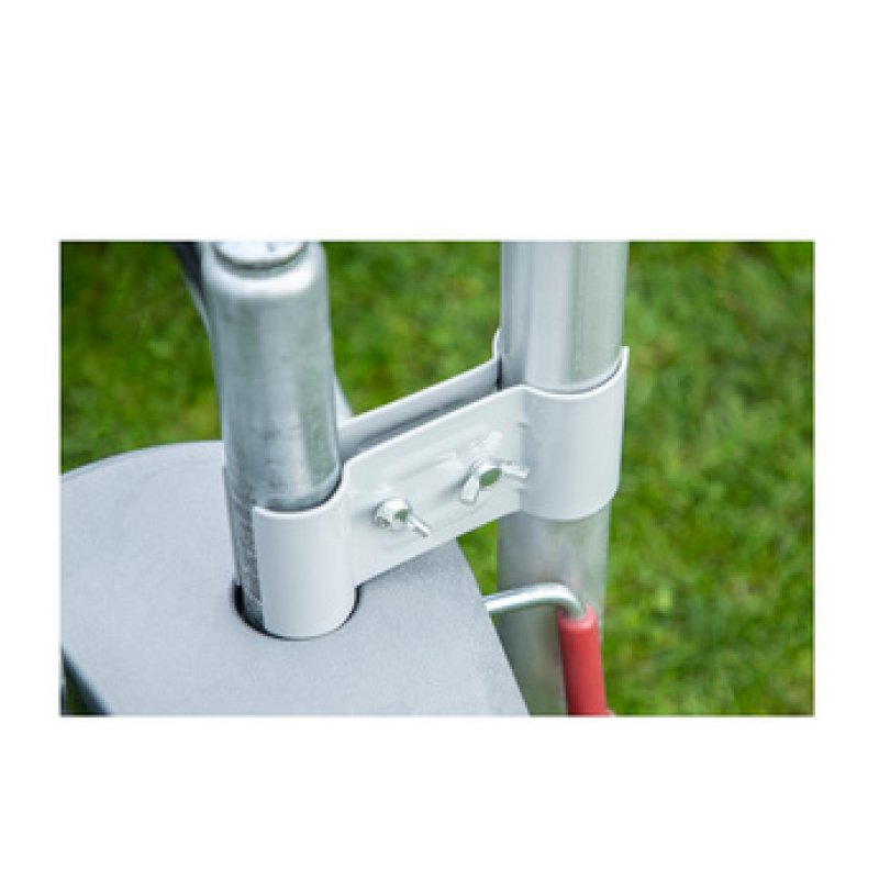 cartrend Etau - collier double pour mât, en acier, gris