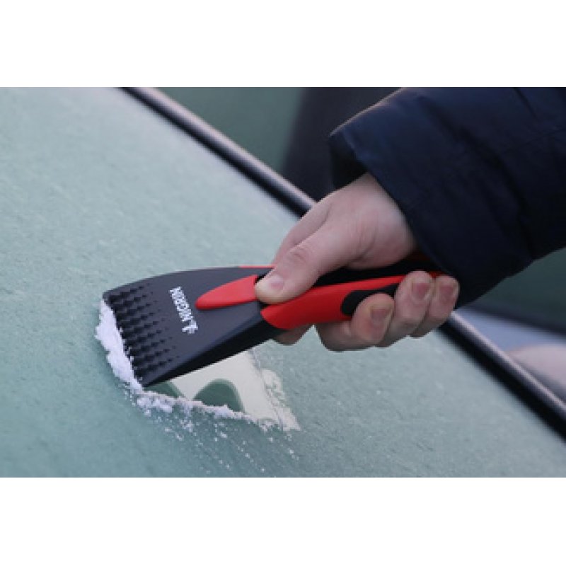 NIGRIN Grattoir à glace 2K, longueur: 210 mm, noir/rouge