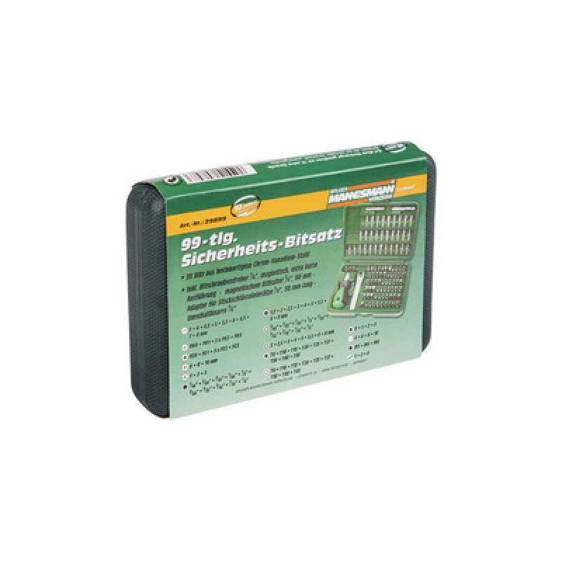 BRÜDER MANNESMANN Jeu d'embouts de sécurité, 99 pièces