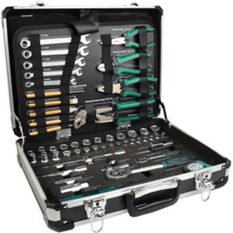 BRÜDER MANNESMANN Malette à outils, 160 pièces, coffre alu