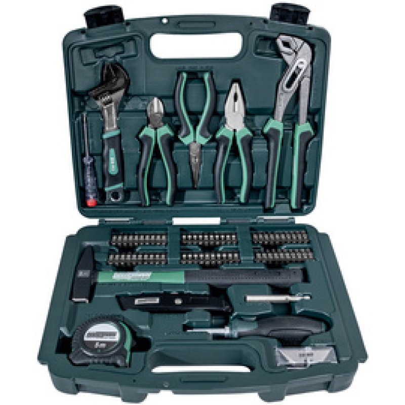 BRÜDER MANNESMANN Jeu d'outils, 163 pièces, caisse à outils