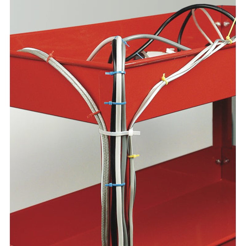 BRÜDER MANNESMANN M13050 serre-câbles Attache-câble à entrée parallèle Bleu, Vert, Rouge, Blanc, Jaune 300