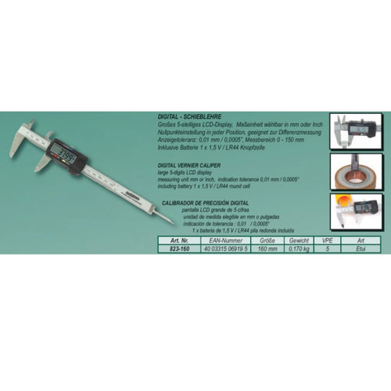 BRÜDER MANNESMANN M 823-160 calliper Digital