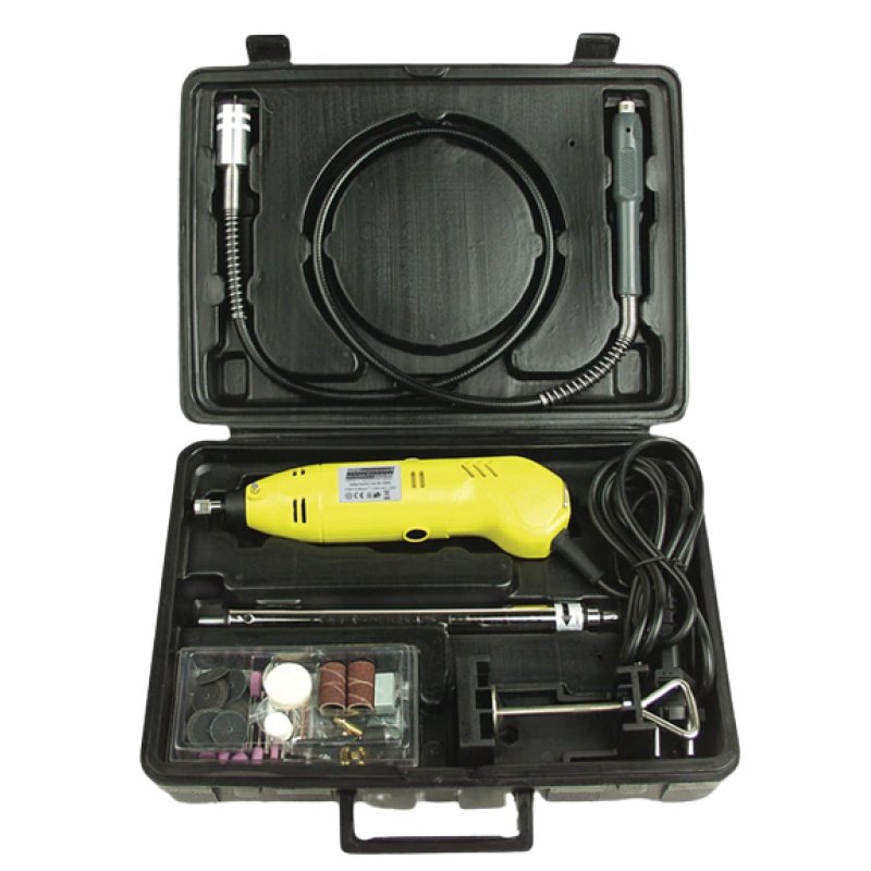 BRÜDER MANNESMANN M92571 meuleuse à matrices et droite Meuleuse droite 30000 tr/min Noir, Jaune 130 W