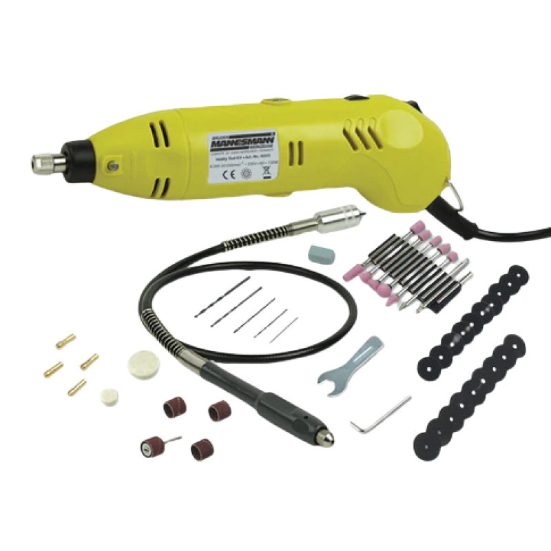 BRÜDER MANNESMANN M92571 meuleuse à matrices et droite Meuleuse droite 30000 tr/min Noir, Jaune 130 W