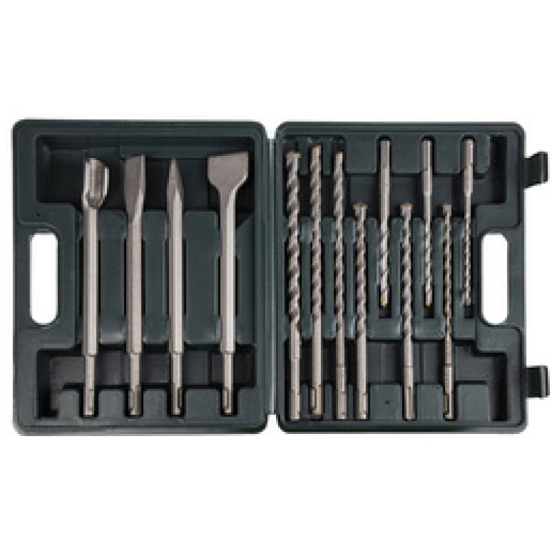 BRÜDER MANNESMANN Kit de forets & burins SDS PLUS, 13 pièces