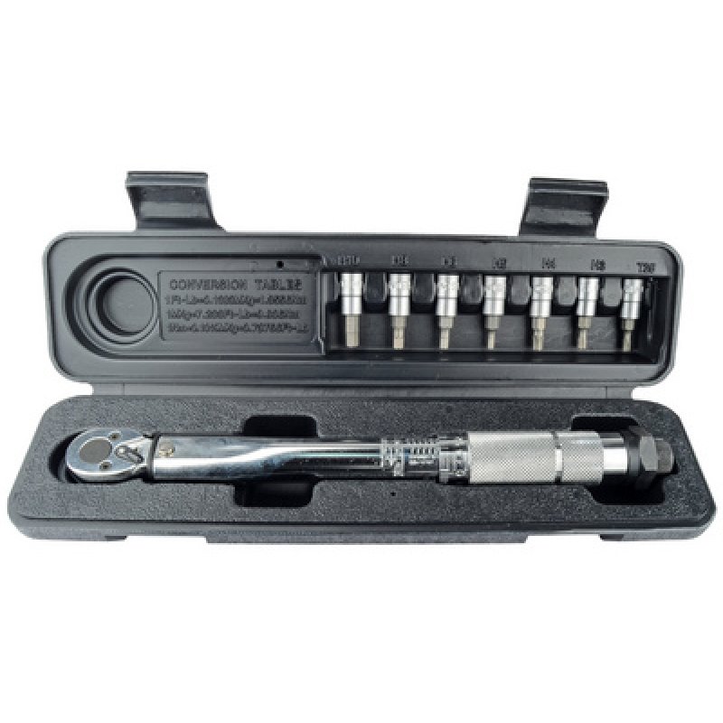 BRÜDER MANNESMANN Kit de clé dynamométrique 1/4", 8 pièces