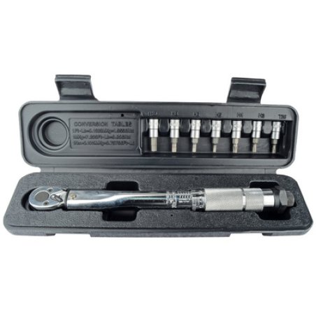 BRÜDER MANNESMANN Kit de clé dynamométrique 1/4", 8 pièces
