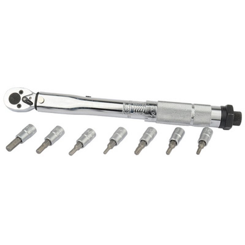 BRÜDER MANNESMANN Kit de clé dynamométrique 1/4", 8 pièces