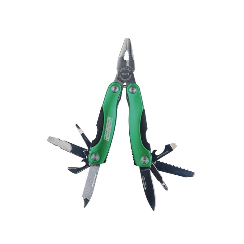 BRÜDER MANNESMANN M10271 multi tool pliers Heavy-duty 9 tools Black, Green