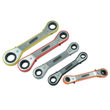 BRÜDER MANNESMANN Kit de clé polygonale à cliquet, 5 pièces