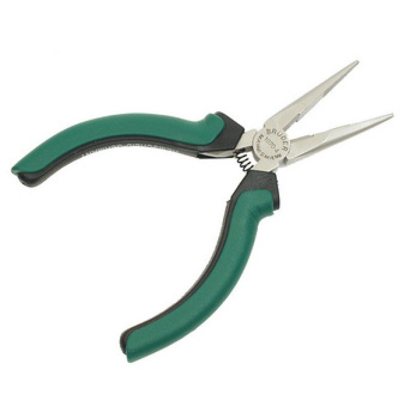 BRÜDER MANNESMANN Pince à bec pointu "Elektronik", coudée