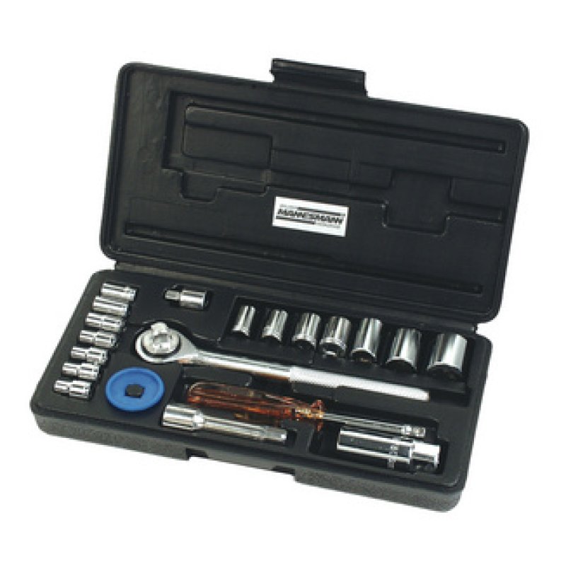 BRÜDER MANNESMANN Jeu de douilles 1/4" 3/8", 20 pièces