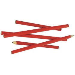 BRÜDER MANNESMANN Crayon de charpentier, oval, rouge, 250 mm