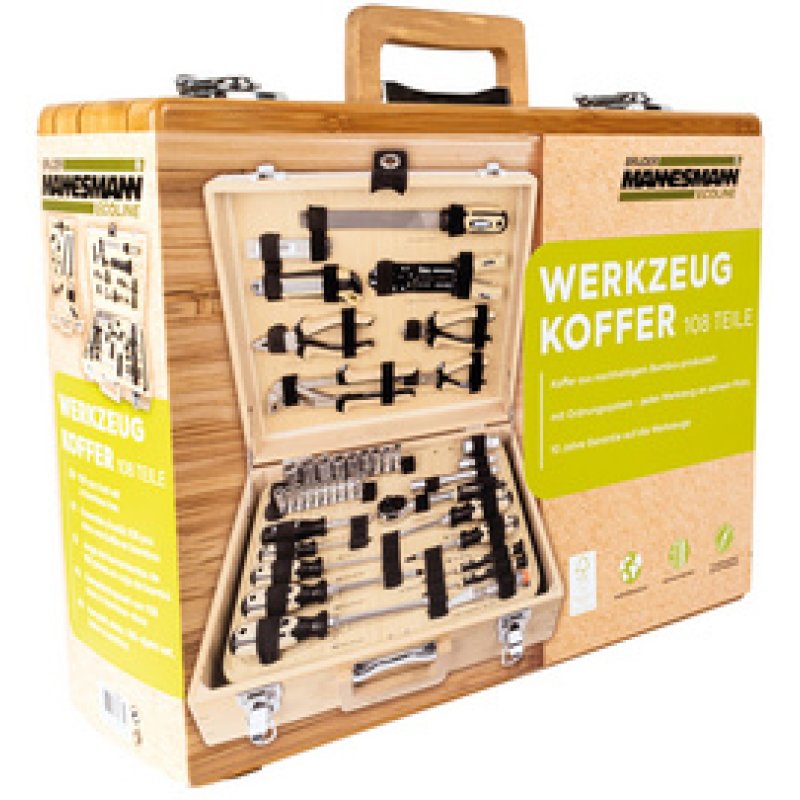 BRÜDER MANNESMANN Jeu d'outils ECOLINE, mallette, 108 pièces