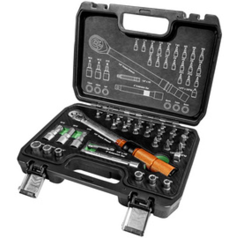 BRÜDER MANNESMANN Kit clé dynamométrique 1/4", 32 pièces