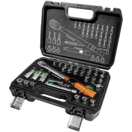 BRÜDER MANNESMANN Kit clé dynamométrique 1/4", 32 pièces