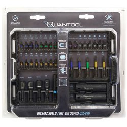 QUANTOOL Jeu d'embouts, 36 pièces, dans une boîte plastique