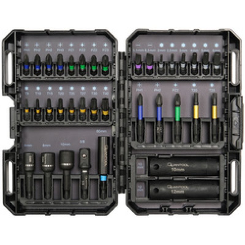 QUANTOOL Jeu d'embouts, 36 pièces, dans une boîte plastique