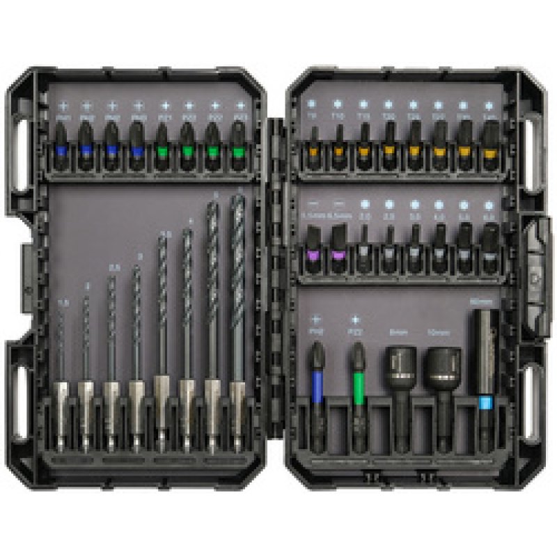 QUANTOOL Jeu d'embouts & de mèches, boîte de 37 pièces