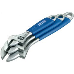 HEYTEC Set de clés à molette, réglable, 3 pièces, DIN 3117