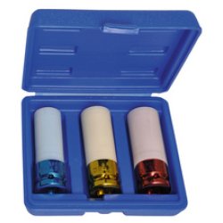 HEYTEC Jeu de clés à douille Impact, 85 mm, 3 pièces