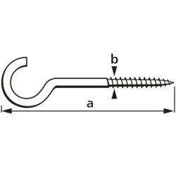 suki. Crochet plafond, cintré, 40 x 3,0 mm, blanc, 18 pièces