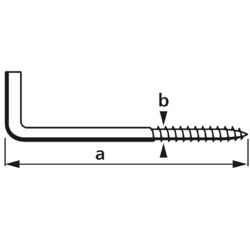 suki. Crochet pour tableau, droit, 50 x 3,8 mm, galvanisé,