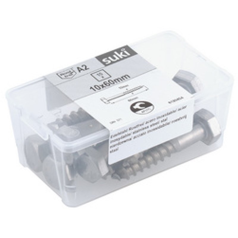 suki. Tire fond, acier inoxydable, 6,0x40 mm, 25 pièces, aci