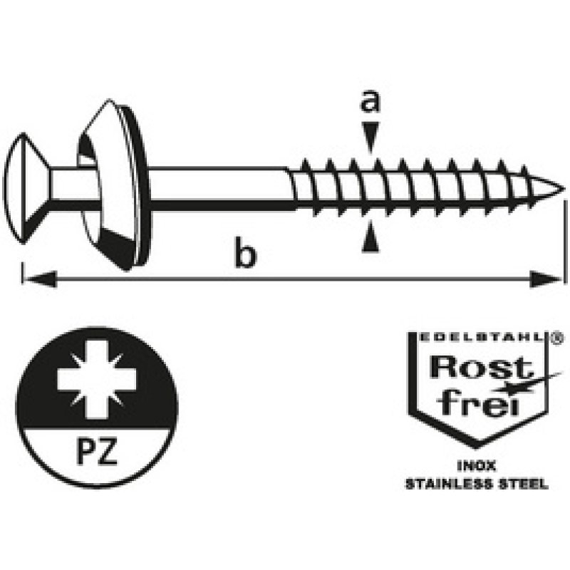 suki. Vis étanches 4,5x35 mm, PZ2, 100 pièces