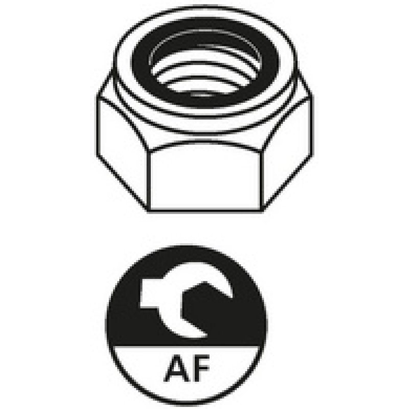 suki. Contre écrou, M6 , PH2, avec anneau en plastique,