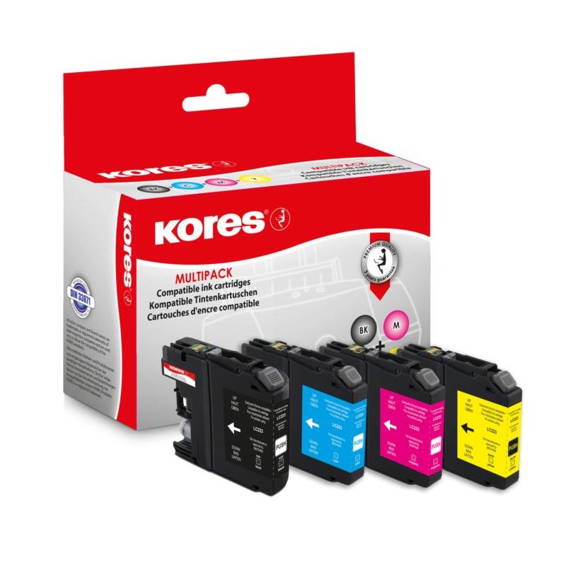 Kores G1529KIT cartouche d'encre 4 pièce(s) Compatible Noir, Cyan, Magenta, Jaune